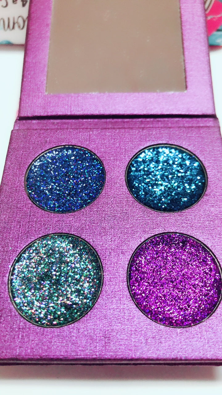Inked Doll Cosmetics - URSULA'S NITEMARE METALLIC Pressed Glitter Quad