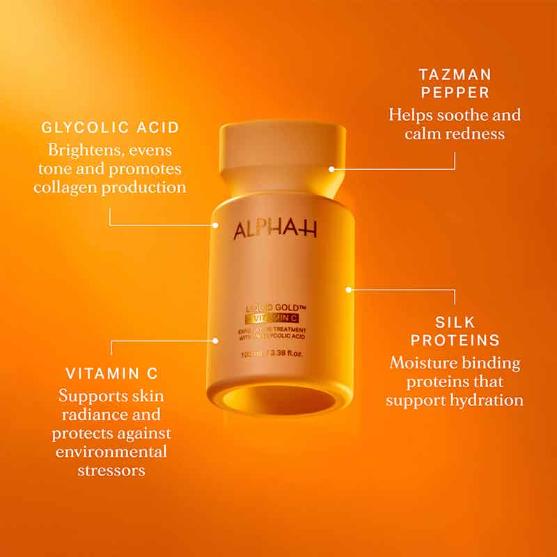 Alpha-H Liquid Gold Exfoliating Treatment with 5% Glycolic Acid and Vitamin C 100ml