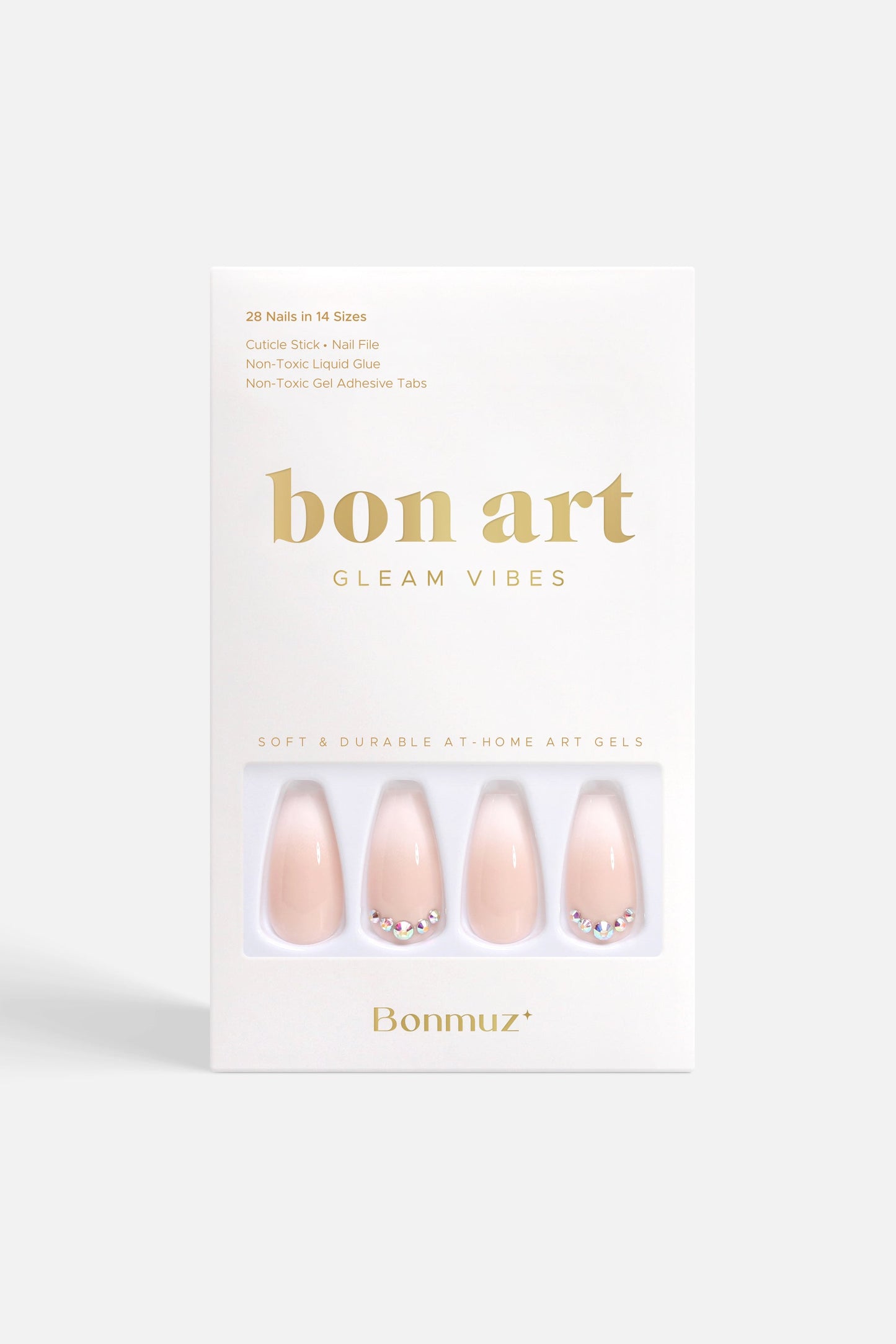 Bonmuz - Strawberry Mousse | Soft & Durable Press-On Nails