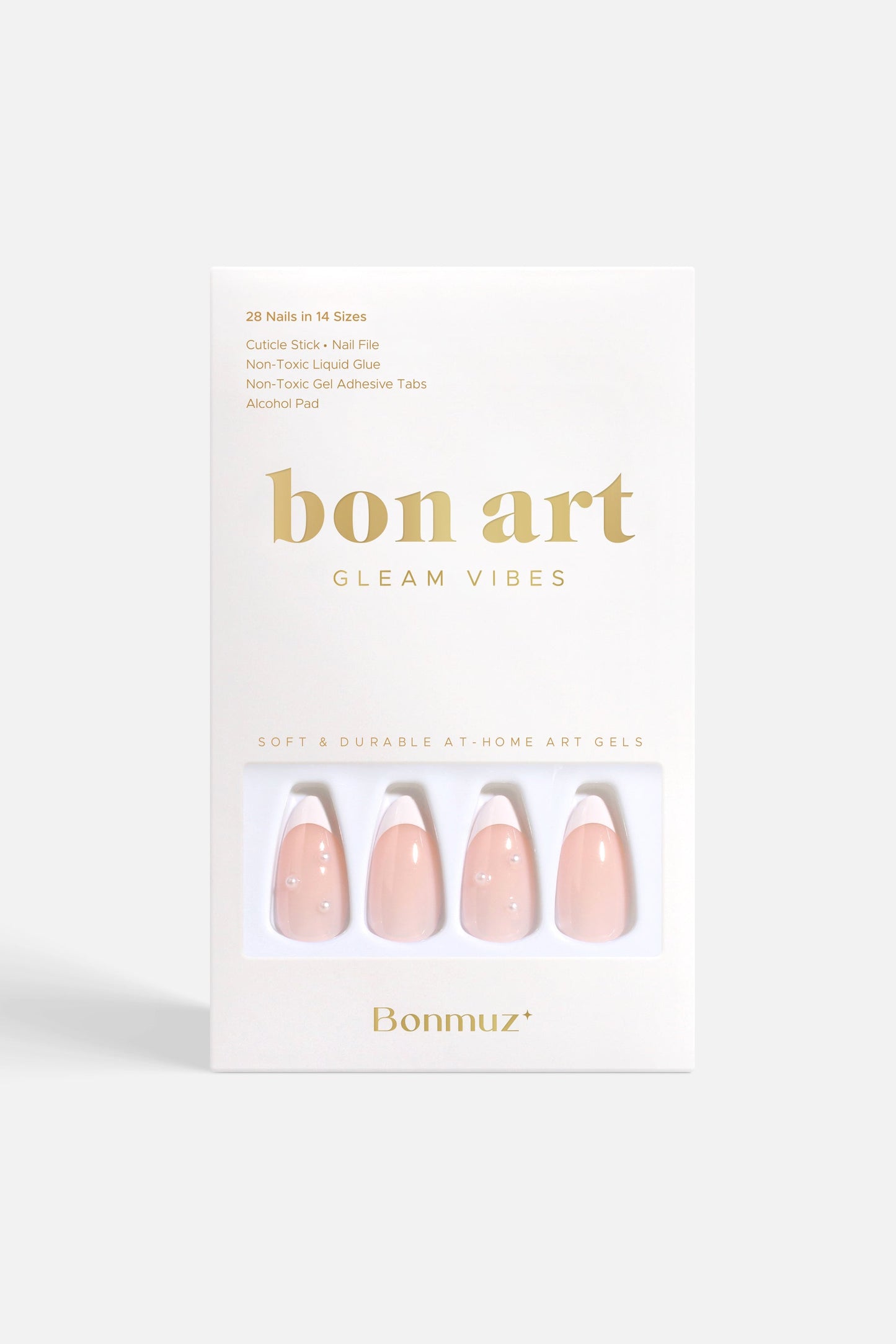 Bonmuz - Romantic French | Soft & Durable Press-On Nails
