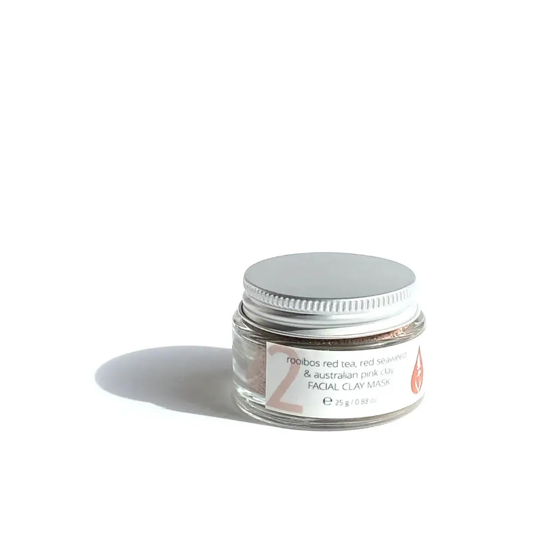 by valenti® - Rooibos Red Tea, Red Seaweed & Australian Pink Clay Facial Mask with Vitamin C + Aloe vera + Vitamin E