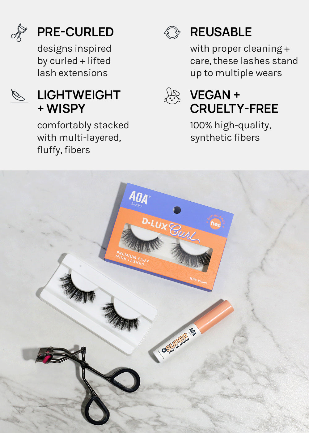 D-LUX Curl Premium Faux Mink Lashes - Lana