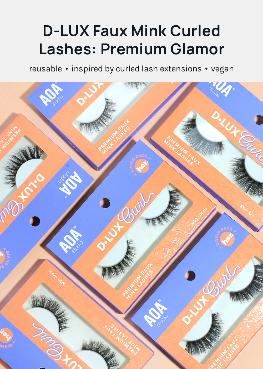 D-LUX Curl Premium Faux Mink Lashes - Sophia