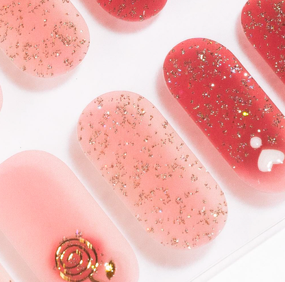 Candied Nails - Heart Rose Gel Nails