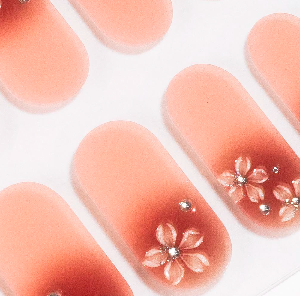 Candied Nails - Floral Ombre Gel Nails