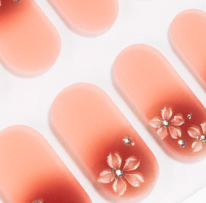 Candied Nails - Floral Ombre Gel Nails